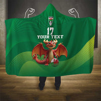 Custom Wales Football Go Champions Hooded Blanket Cymru am byth Green Style