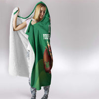 Custom Wales Football Go Champions Hooded Blanket Cymru am byth Green Style
