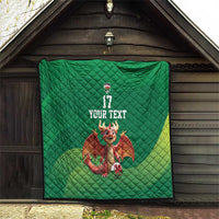 Custom Wales Football Go Champions Quilt Cymru am byth Green Style