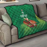 Custom Wales Football Go Champions Quilt Cymru am byth Green Style