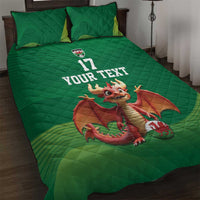 Custom Wales Football Go Champions Quilt Bed Set Cymru am byth Green Style