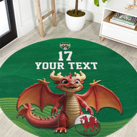 Custom Wales Football Go Champions Round Carpet Cymru am byth Green Style