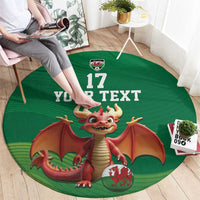Custom Wales Football Go Champions Round Carpet Cymru am byth Green Style