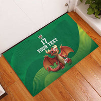 Custom Wales Football Go Champions Rubber Doormat Cymru am byth Green Style