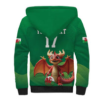 Custom Wales Football Go Champions Sherpa Hoodie Cymru am byth Green Style