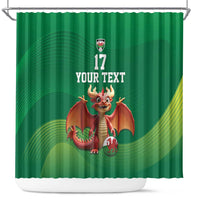 Custom Wales Football Go Champions Shower Curtain Cymru am byth Green Style
