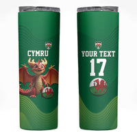Custom Wales Football Go Champions Skinny Tumbler Cymru am byth Green Style