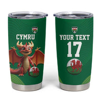 Custom Wales Football Go Champions Tumbler Cup Cymru am byth Green Style
