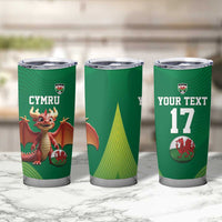 Custom Wales Football Go Champions Tumbler Cup Cymru am byth Green Style