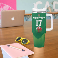 Custom Wales Football Go Champions Tumbler With Handle Cymru am byth Green Style