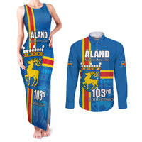 Aland's Autonomy Day Couples Matching Tank Maxi Dress and Long Sleeve Button Shirt 103rd Anniversary