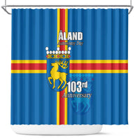 Aland's Autonomy Day Shower Curtain 103rd Anniversary