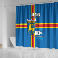 Aland's Autonomy Day Shower Curtain 103rd Anniversary