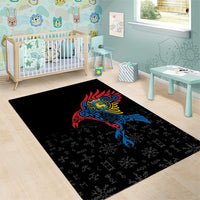 Aland Vikings Culture Area Rug Norse Mythology Raven Tattoo