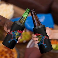Aland Vikings Culture 4 in 1 Can Cooler Tumbler Norse Mythology Raven Tattoo