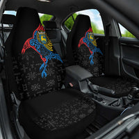Aland Vikings Culture Car Seat Cover Norse Mythology Raven Tattoo