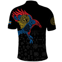 Aland Vikings Culture Polo Shirt Norse Mythology Raven Tattoo