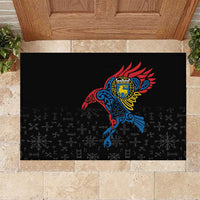 Aland Vikings Culture Rubber Doormat Norse Mythology Raven Tattoo