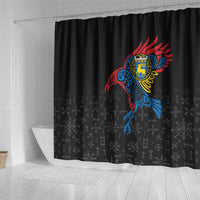 Aland Vikings Culture Shower Curtain Norse Mythology Raven Tattoo