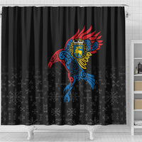 Aland Vikings Culture Shower Curtain Norse Mythology Raven Tattoo