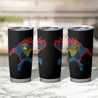 Aland Vikings Culture Tumbler Cup Norse Mythology Raven Tattoo