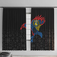 Aland Vikings Culture Window Curtain Norse Mythology Raven Tattoo