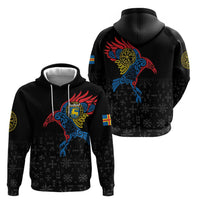 Aland Vikings Culture Zip Hoodie Norse Mythology Raven Tattoo