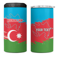 Personalized Azerbaijan Flag Style 4 in 1 Can Cooler Tumbler Azerbaijani Flag Day