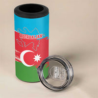 Personalized Azerbaijan Flag Style 4 in 1 Can Cooler Tumbler Azerbaijani Flag Day