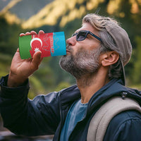 Personalized Azerbaijan Flag Style 4 in 1 Can Cooler Tumbler Azerbaijani Flag Day