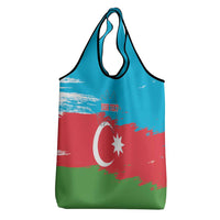 Personalized Azerbaijan Flag Style Grocery Bag Azerbaijani Flag Day