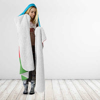 Personalized Azerbaijan Flag Style Hooded Blanket Azerbaijani Flag Day
