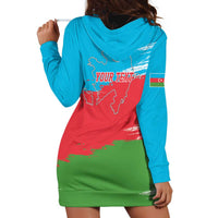 Personalized Azerbaijan Flag Style Hoodie Dress Azerbaijani Flag Day