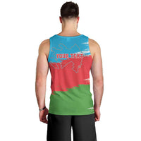 Personalized Azerbaijan Flag Style Men Tank Top Azerbaijani Flag Day