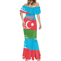 Personalized Azerbaijan Flag Style Mermaid Dress Azerbaijani Flag Day