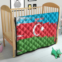 Personalized Azerbaijan Flag Style Quilt Azerbaijani Flag Day