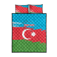 Personalized Azerbaijan Flag Style Quilt Bed Set Azerbaijani Flag Day