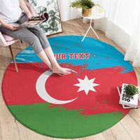 Personalized Azerbaijan Flag Style Round Carpet Azerbaijani Flag Day