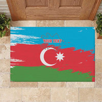 Personalized Azerbaijan Flag Style Rubber Doormat Azerbaijani Flag Day