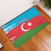 Personalized Azerbaijan Flag Style Rubber Doormat Azerbaijani Flag Day
