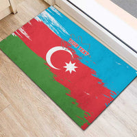 Personalized Azerbaijan Flag Style Rubber Doormat Azerbaijani Flag Day