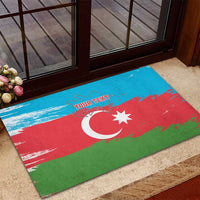 Personalized Azerbaijan Flag Style Rubber Doormat Azerbaijani Flag Day