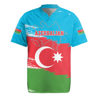 Personalized Azerbaijan Flag Style Rugby Jersey Azerbaijani Flag Day