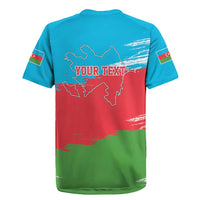 Personalized Azerbaijan Flag Style Rugby Jersey Azerbaijani Flag Day