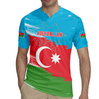 Personalized Azerbaijan Flag Style Rugby Jersey Azerbaijani Flag Day