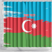 Personalized Azerbaijan Flag Style Shower Curtain Azerbaijani Flag Day