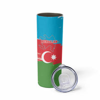 Personalized Azerbaijan Flag Style Skinny Tumbler Azerbaijani Flag Day