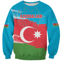 Personalized Azerbaijan Flag Style Sweatshirt Azerbaijani Flag Day