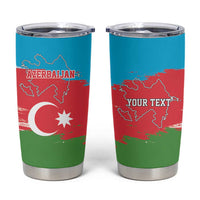 Personalized Azerbaijan Flag Style Tumbler Cup Azerbaijani Flag Day