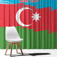 Personalized Azerbaijan Flag Style Window Curtain Azerbaijani Flag Day